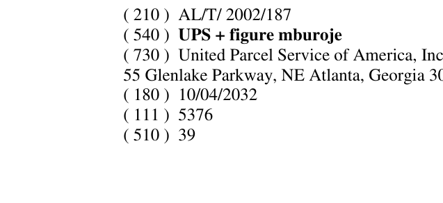 Zëri i markës UPS + figure mburoje në buletin