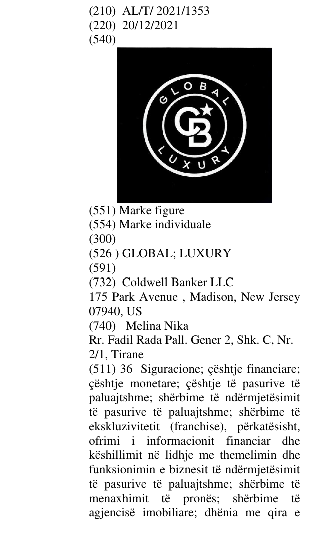 Zëri i markës GLOBAL; LUXURY në buletin