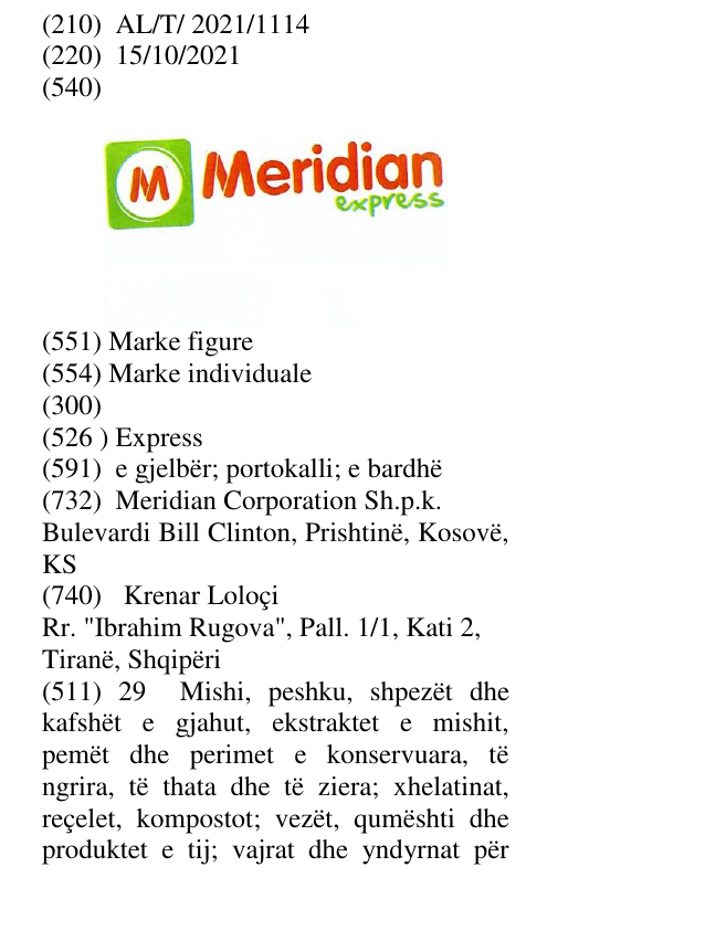 Zëri i markës Express në buletin