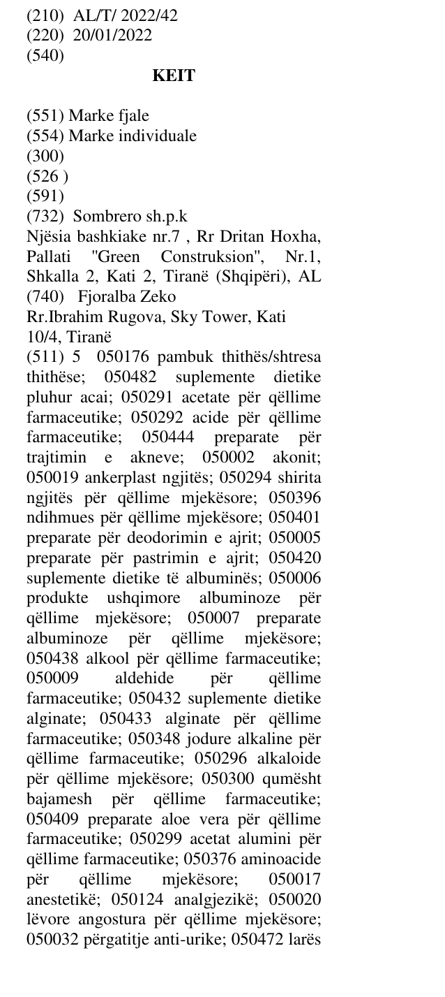 Zëri i markës KEIT në buletin