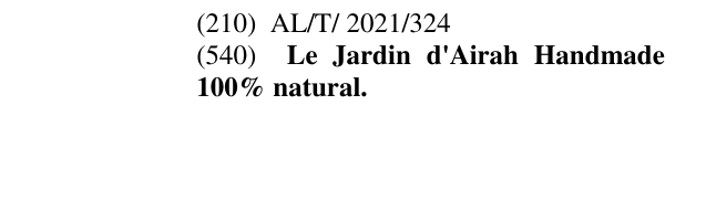 Zëri i markës Le Jardin d'Airah Handmade 100% natural. në buletin