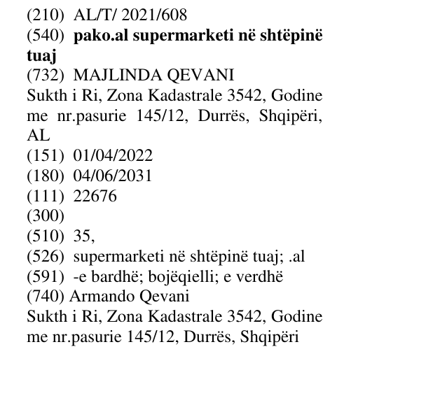 Zëri i markës pako.al supermarketi në shtëpinë tuaj në buletin