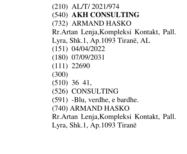 Zëri i markës AKH CONSULTING në buletin