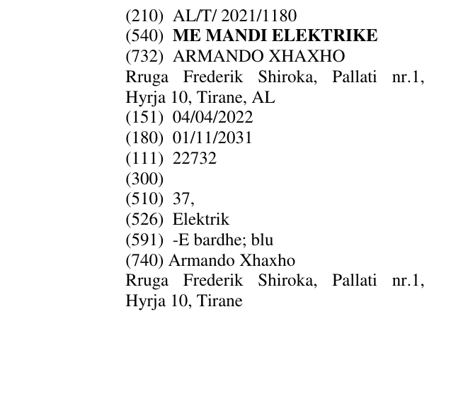 Zëri i markës ME MANDI ELEKTRIKE në buletin