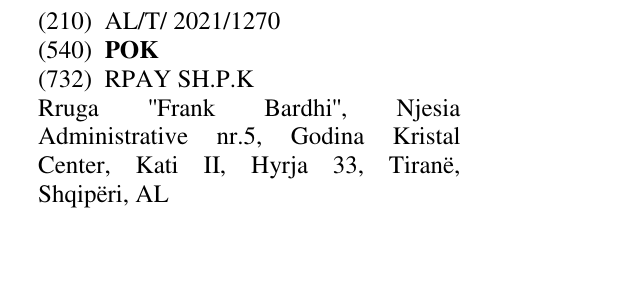 Zëri i markës POK në buletin