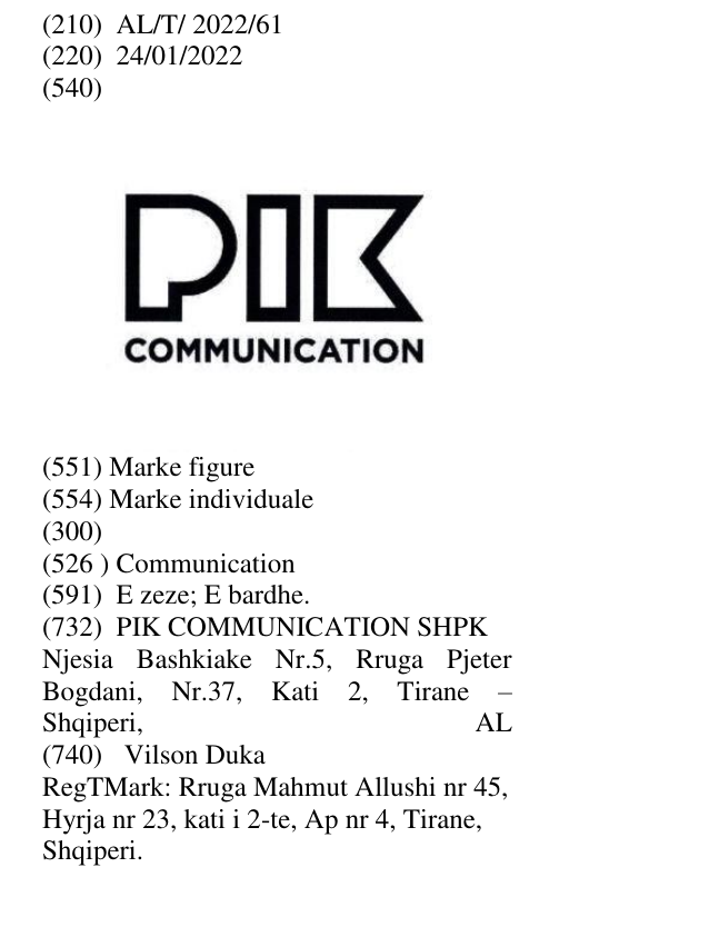 Zëri i markës Communication në buletin