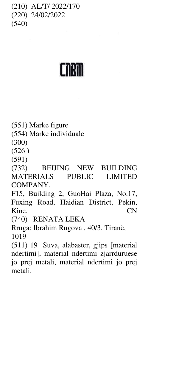 Zëri i markës CNBM në buletin