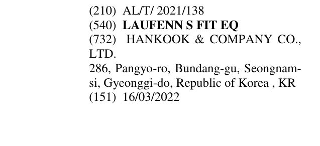 Zëri i markës LAUFENN S FIT EQ në buletin