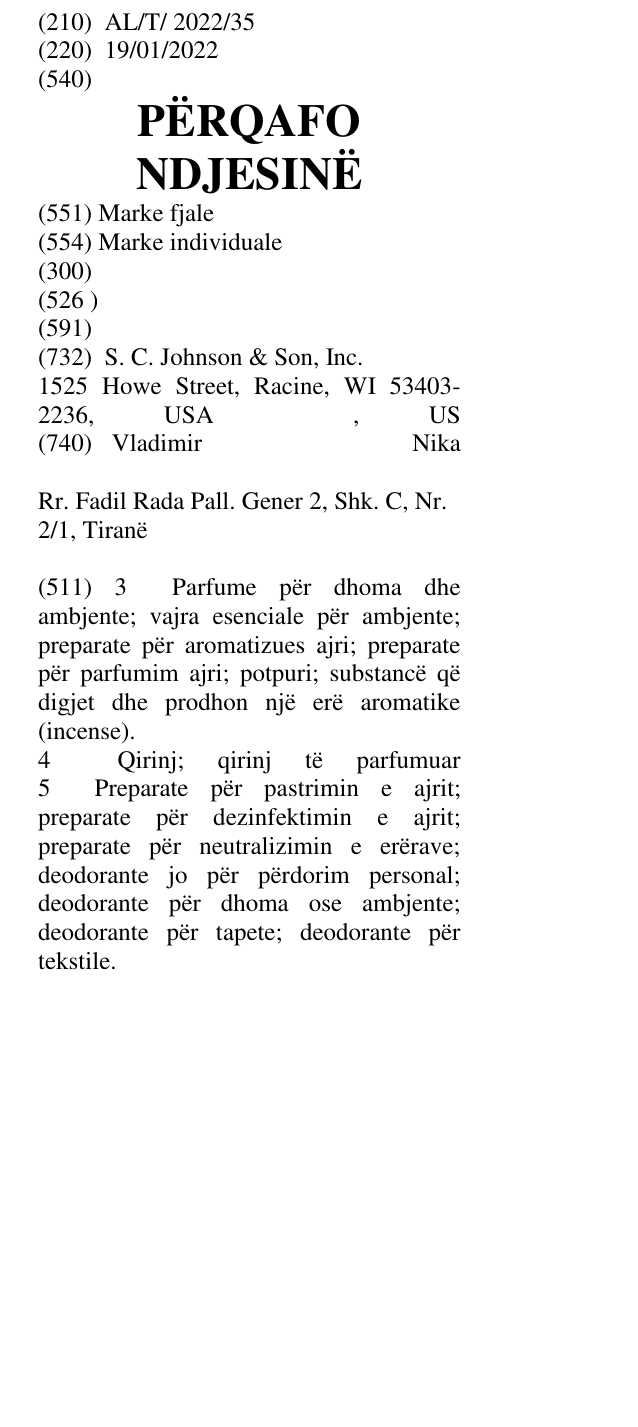 Zëri i markës PËRQAFO NDJESINË në buletin