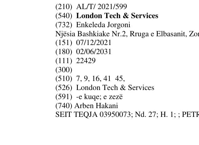 Zëri i markës London Tech & Services në buletin