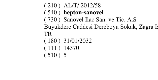 Zëri i markës hepton-sanovel në buletin