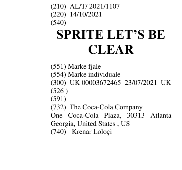 Zëri i markës SPRITE LET’S BE CLEAR në buletin