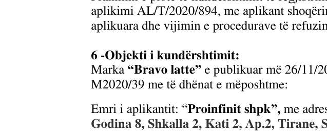 Zëri i markës Bravo GOUDA në buletin
