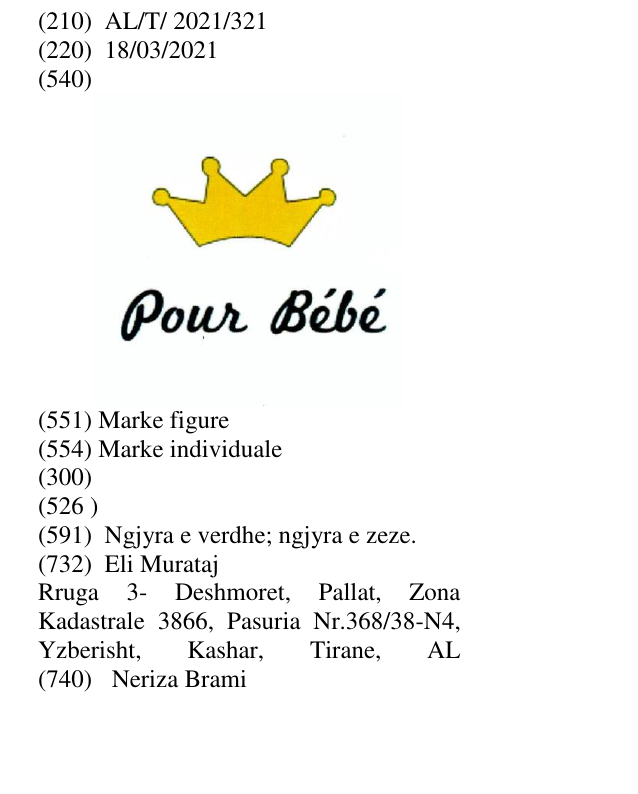 Zëri i markës Pour Bébé në buletin