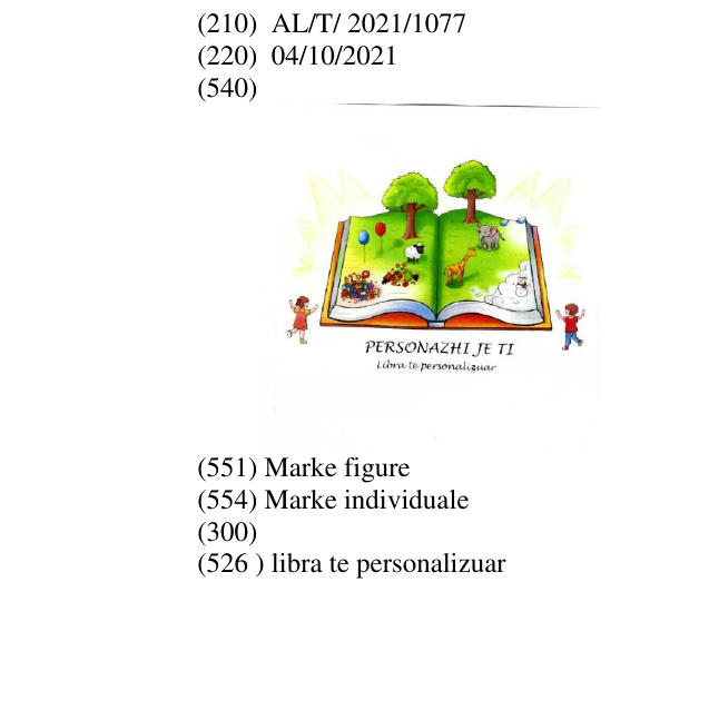 Zëri i markës libra te personalizuar në buletin