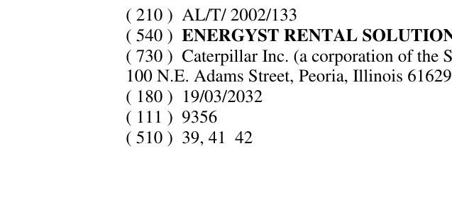 Zëri i markës ENERGYST RENTAL SOLUTIONS në buletin
