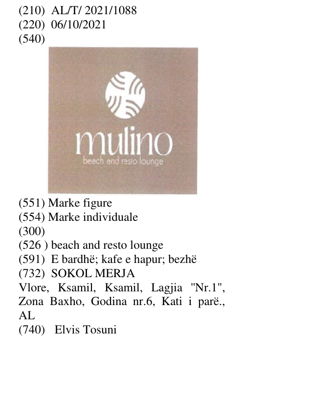 Zëri i markës beach and resto lounge në buletin