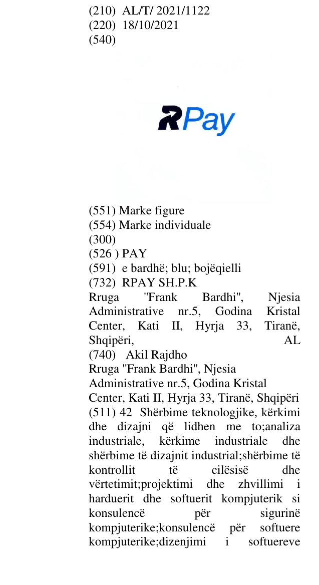 Zëri i markës PAY në buletin