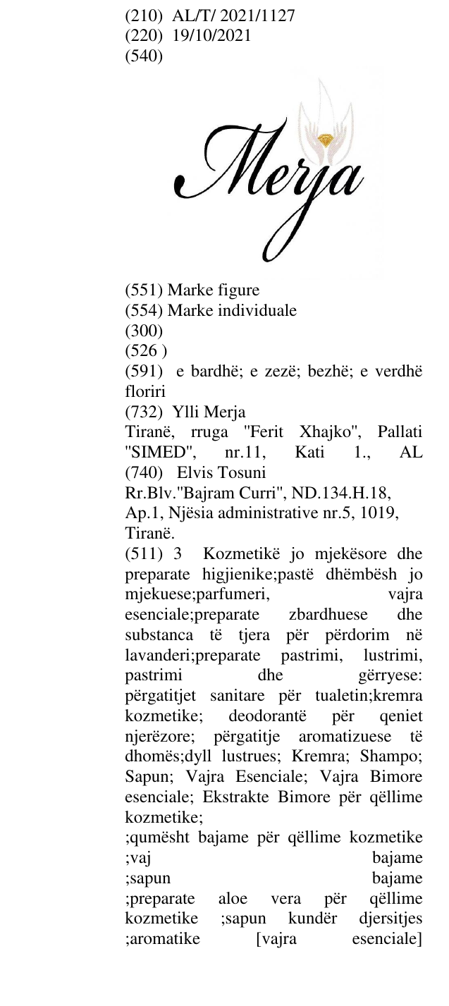 Zëri i markës Merja në buletin