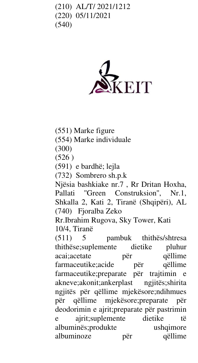 Zëri i markës KEIT në buletin