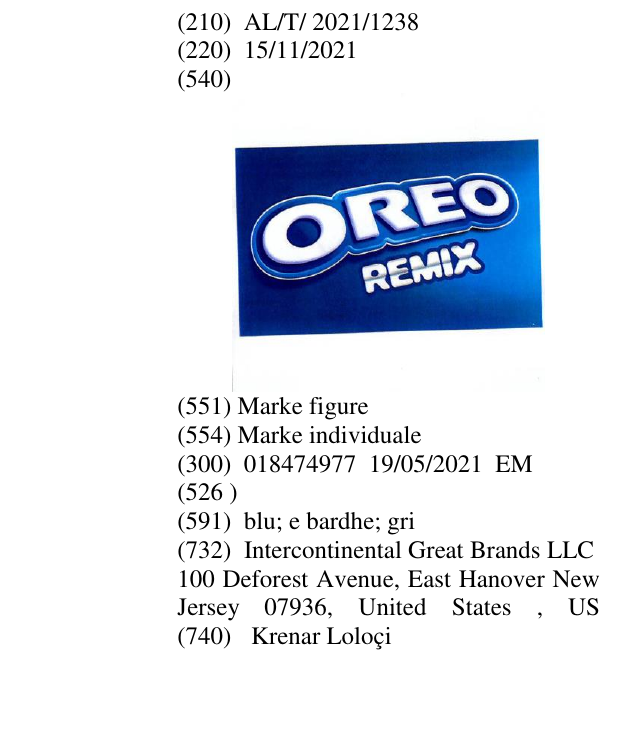 Zëri i markës OREO REMIX në buletin