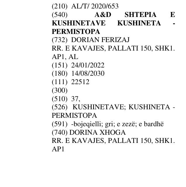 Zëri i markës A&D SHTEPIA E KUSHINETAVE KUSHINETA - PERMISTOPA në buletin