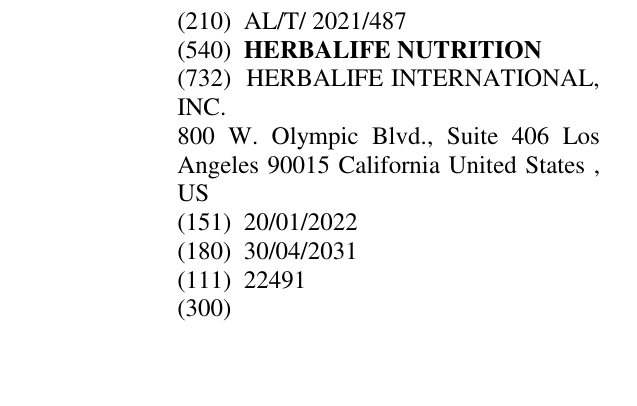 Zëri i markës HERBALIFE NUTRITION në buletin