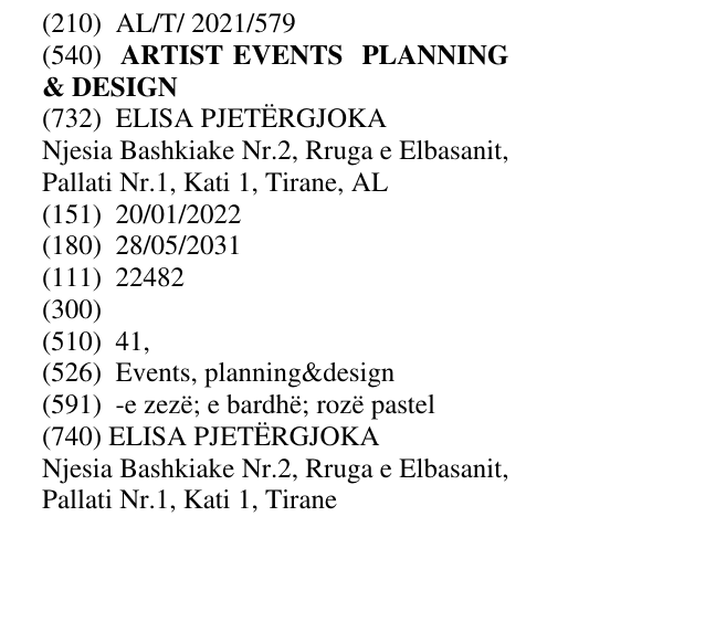 Zëri i markës ARTIST EVENTS PLANNING & DESIGN në buletin