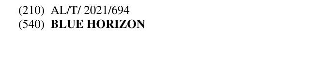 Zëri i markës BLUE HORIZON Buletini i Pronësisë Industriale 49 në buletin
