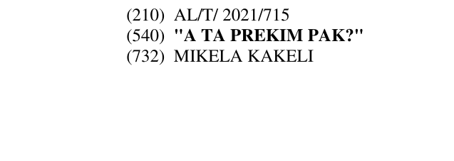 Zëri i markës "A TA PREKIM PAK?" në buletin