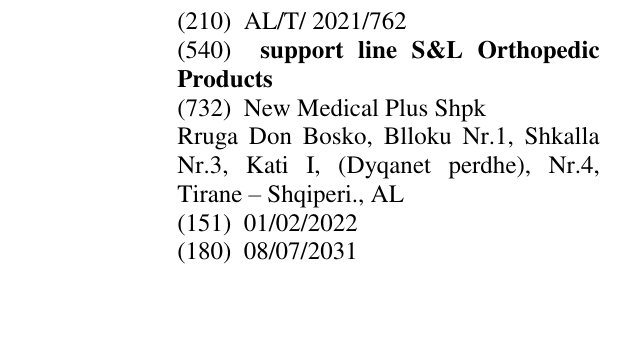 Zëri i markës support line S&L Orthopedic Products në buletin