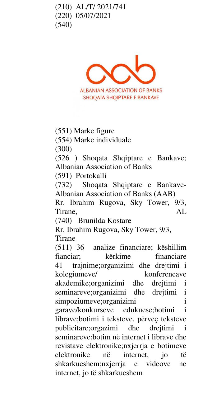 Zëri i markës Shoqata Shqiptare e Bankave; Albanian Association of Banks në buletin