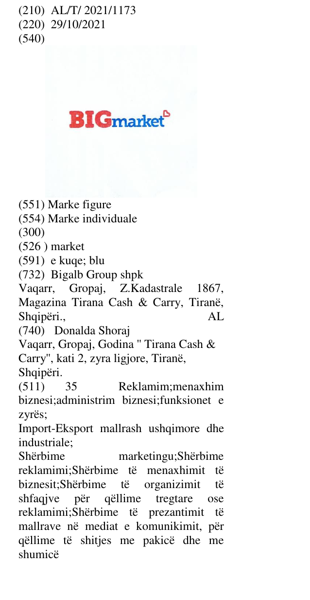 Zëri i markës market në buletin