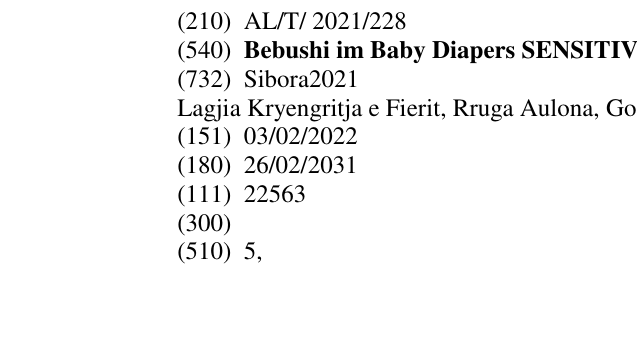 Zëri i markës Bebushi im Baby Diapers SENSITIVE në buletin