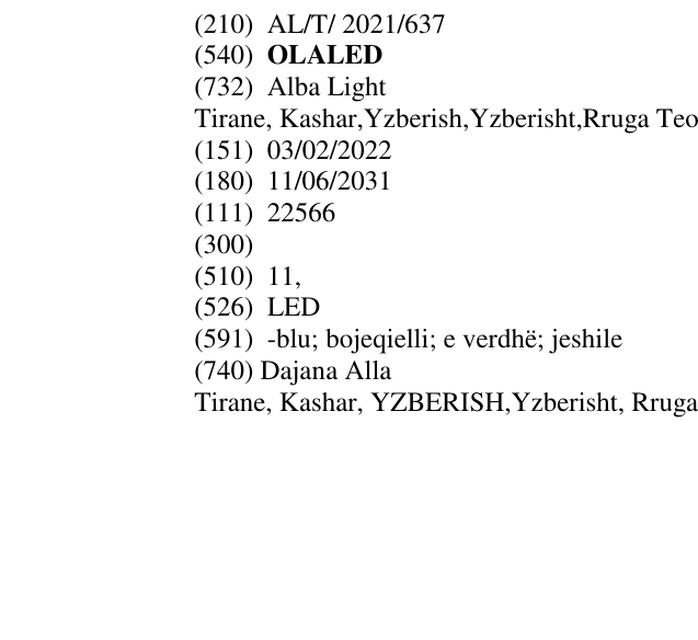 Zëri i markës OLALED në buletin