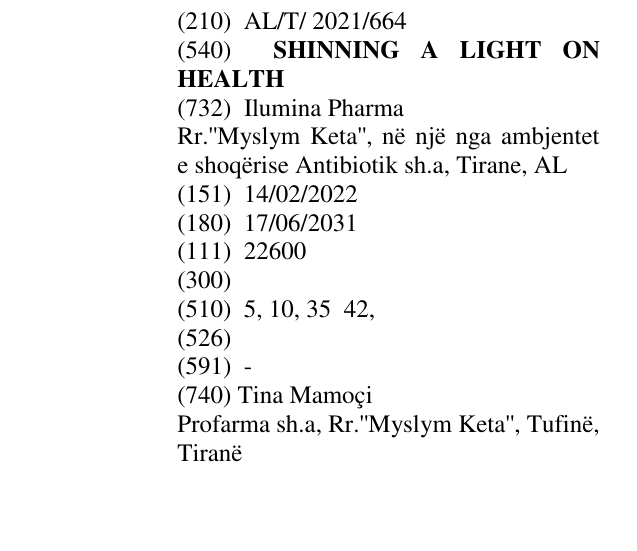 Zëri i markës SHINNING A LIGHT ON HEALTH në buletin