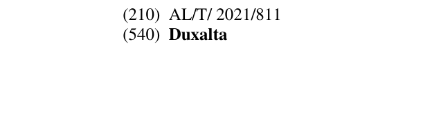 Zëri i markës Duxalta në buletin