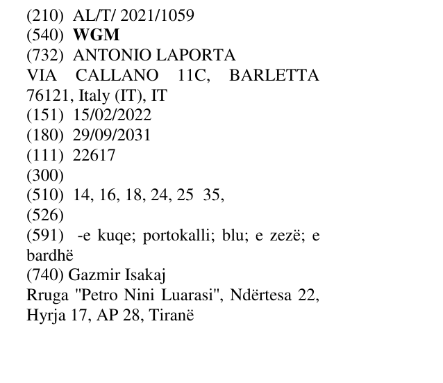 Zëri i markës WGM në buletin