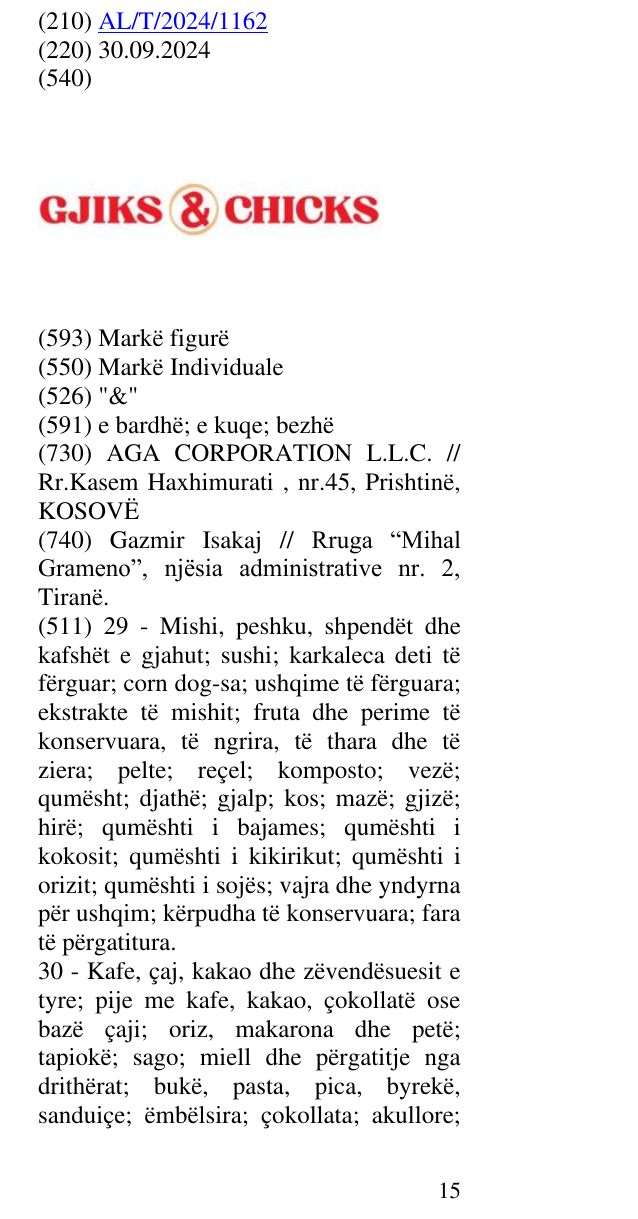 Zëri i markës "&" në buletin