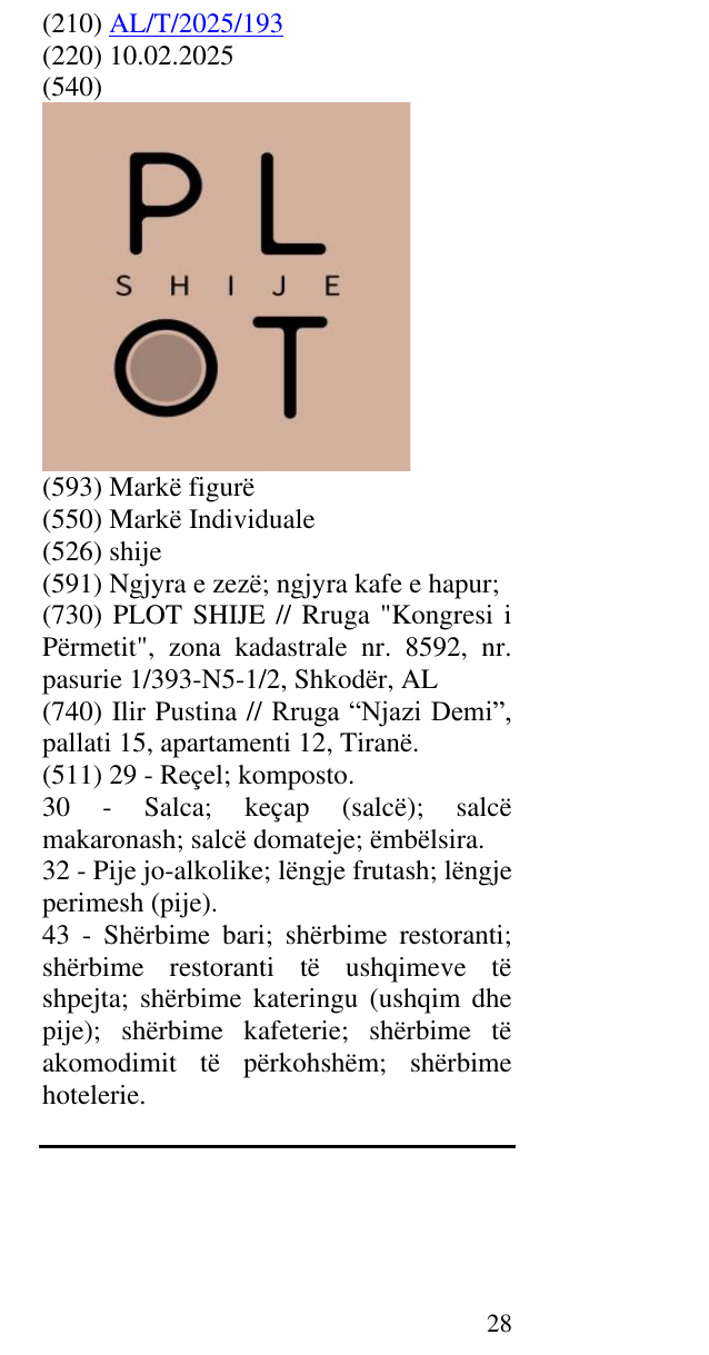Zëri i markës shije në buletin