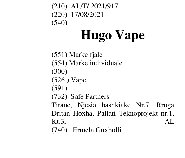 Zëri i markës Hugo Vape në buletin