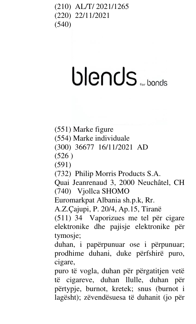 Zëri i markës blends for bonds në buletin