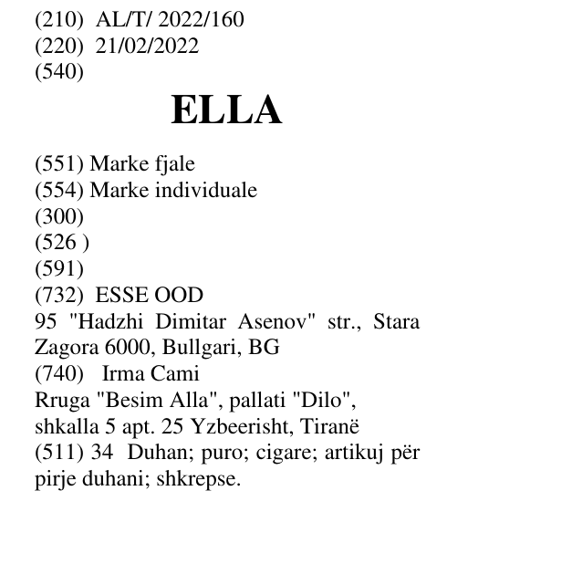 Zëri i markës ELLA në buletin