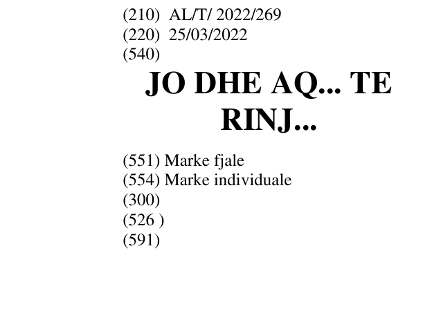 Zëri i markës JO DHE AQ... TE RINJ... në buletin