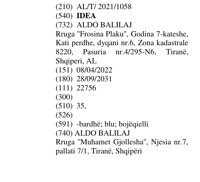 Zëri i markës IDEA në buletin