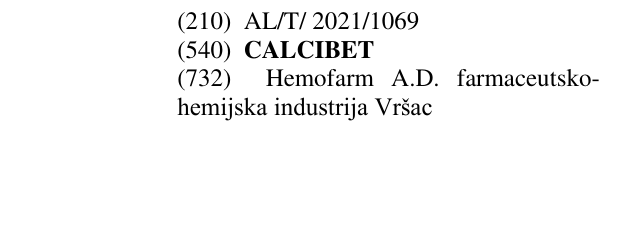 Zëri i markës CALCIBET në buletin