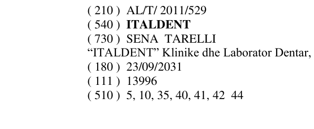 Zëri i markës ITALDENT në buletin