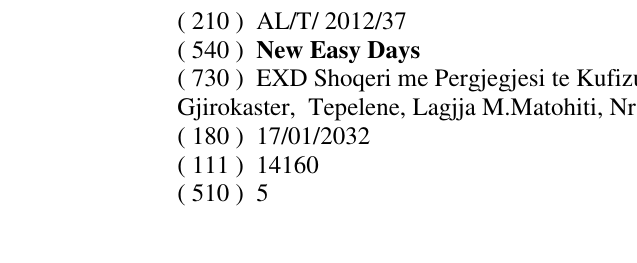 Zëri i markës New Easy Days në buletin