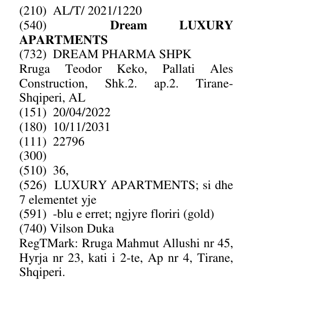 Zëri i markës Dream LUXURY APARTMENTS në buletin