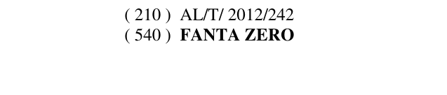 Zëri i markës FANTA ZERO Buletini i Pronësisë Industriale 45 në buletin